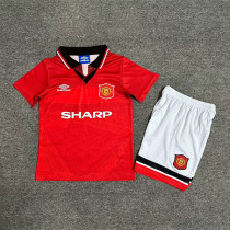 1994-1996 Man Utd Home Retro Kids Soccer Jersey