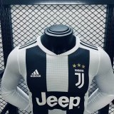 2018-2019 JUV Home Long sleeves Player Version Soccer Jersey