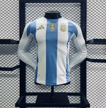 2024 Argentina Home Long sleeves Player Version Soccer Jersey