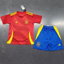 2024 Spain European Cup Home Kids Soccer Jersey