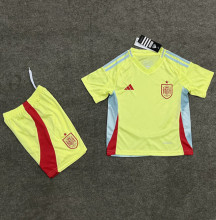 2024 Spain European Cup Away Kids Soccer Jersey