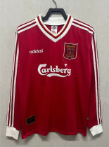 1995-1996 LIV Home Long Sleeve Retro Soccer Jersey