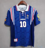 1996 France Home Retro Soccer Jersey