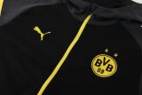 24-25 Dortmund Black Hoodie Jacket Tracksuit