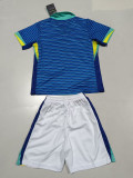 2024 Brazil Away Kids Soccer Jersey