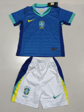 2024 Brazil Away Kids Soccer Jersey