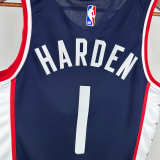 2018-19 Clippers HARDEN #1 Dark Blue City Edition Top Quality Hot Pressing NBA Jersey