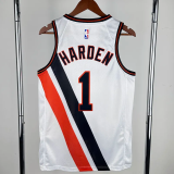 2019-20 Clippers HARDEN #1 White City Edition Top Quality Hot Pressing NBA Jersey