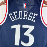 24-25 Clippers GEORGE #13 Navy Blue Away Top Quality Hot Pressing NBA Jersey