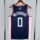 2018-19 Clippers WESTBROOK #0 Dark Blue City Edition Top Quality Hot Pressing NBA Jersey