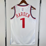 24-25 Clippers HARDEN #1 White City Edition Home Top Quality Hot Pressing NBA Jersey
