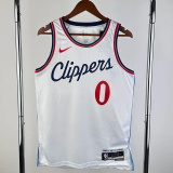 24-25 Clippers WESTBROOK #0 White City Edition Home Top Quality Hot Pressing NBA Jersey