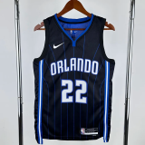 22-23 Magic WAGNER #22 Black Away Top Quality Hot Pressing NBA Jersey（黑色条纹）