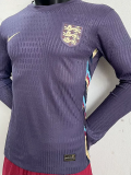 2024 Englande Europe Cup Away Long sleeves Player Version Soccer Jersey