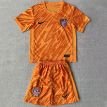 24-25 USA Orange GoalKeeper Kids Soccer Jersey