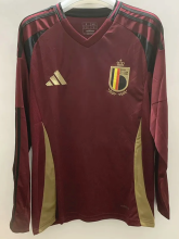 2024 Belgium European Cup Away Long sleeves Fans Version Soccer Jersey