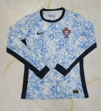 2024 Portugal European Cup Away Long sleeves Player Version Soccer Jersey