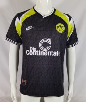 1995-1996 Dortmund Away Black Retro Soccer Jersey