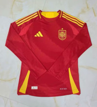 2024 Spain European Cup Home Long sleeves Player Version Soccer Jersey