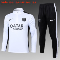 23-24 PSG High Quality Kids Half Pull Tracksuit