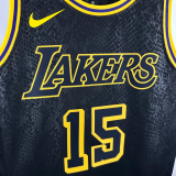 LAKERS REAVES #15 Black Top Quality Hot Pressing NBA Jersey