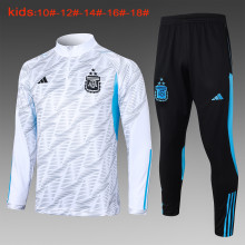 23-24 Argentina High Quality Kids Half Pull Tracksuit