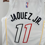 22-23 HEAT JAQUEZ JR. #11 White City Edition Top Quality Hot Pressing NBA Jersey