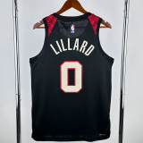 23-24 Trail Blazers LILLARD #0 Black City Edition Top Quality Hot Pressing NBA Jersey