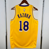 22-23 LAKERS KAZUHA #18 Yellow Top Quality Hot Pressing NBA Jersey