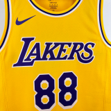 22-23 LAKERS LAKERS #88 Yellow Top Quality Hot Pressing NBA Jersey