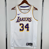 22-23 LAKERS O'NEAL #34 White Top Quality Hot Pressing NBA Jersey