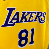 22-23 LAKERS CHAEWON #81 Yellow Top Quality Hot Pressing NBA Jersey