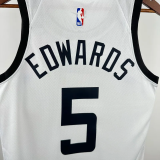 22-23 TIMBERWOLVES EDWARDS #5 White City Edition Top Quality Hot Pressing NBA Jersey