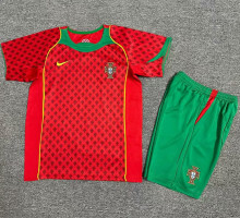 2004 Portugal Retro Kids Soccer Jersey