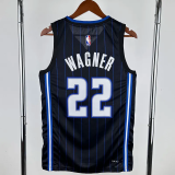 22-23 Magic WAGNER #22 Black Away Top Quality Hot Pressing NBA Jersey