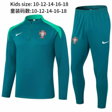 24-25 Portugal High Quality Kids Half Pull Tracksuit