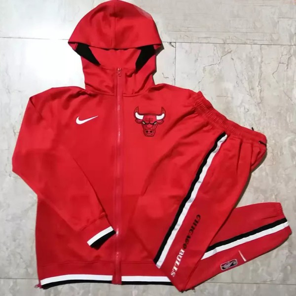 21-22 NBA Bulls Red Hoodie Jacket Tracksuit #H008