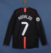 RONALDO 7 #2007-2008 Man Utd Third UCL Edition long sleeve Retro Soccer Jersey (欧冠决赛版)