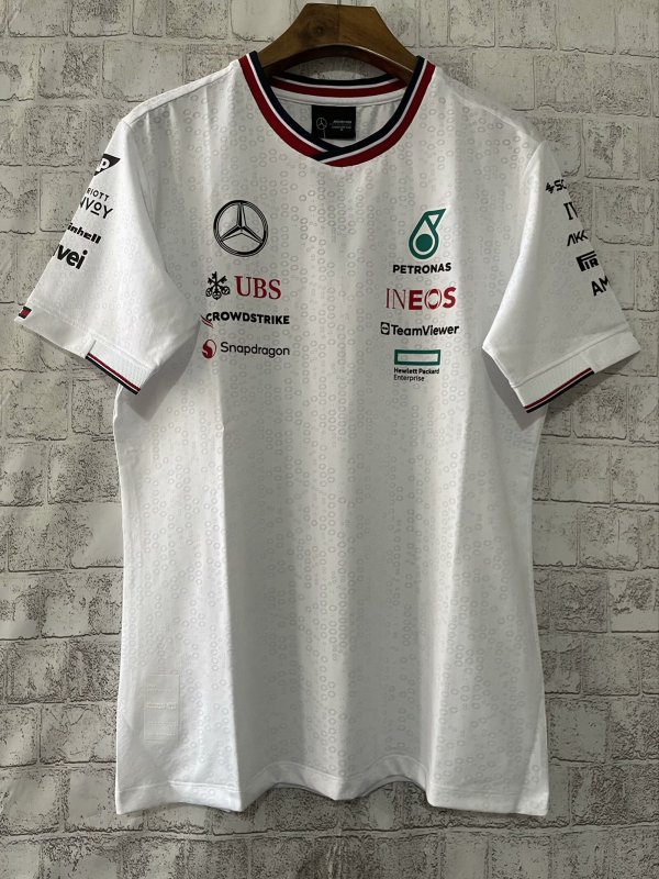 2024 F1 Benz New Pattern Short Sleeve Racing Suit