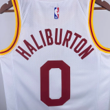 2019-2000 Indiana Pacers HALIBURTON #0 White Retro Top Quality Hot Pressing NBA Jersey