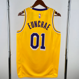 22-23 LAKERS EUNCHAE #01 Yellow Top Quality Hot Pressing NBA Jersey
