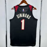 23-24 Trail Blazers SIMMONS #1 Black City Edition Top Quality Hot Pressing NBA Jersey