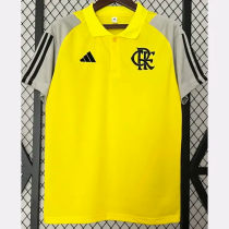 24-25 Flamengo Yellow Gray Polo Short Sleeve