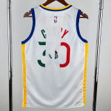 WARRIORS CURRY #30 White Top Quality Hot Pressing NBA Jersey