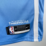 TIMBERWOLVES EDWARDS #5 Azure Top Quality Hot Pressing NBA Jersey