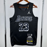 LAKERS JAMES #23 Black Top Quality Hot Pressing NBA Jersey