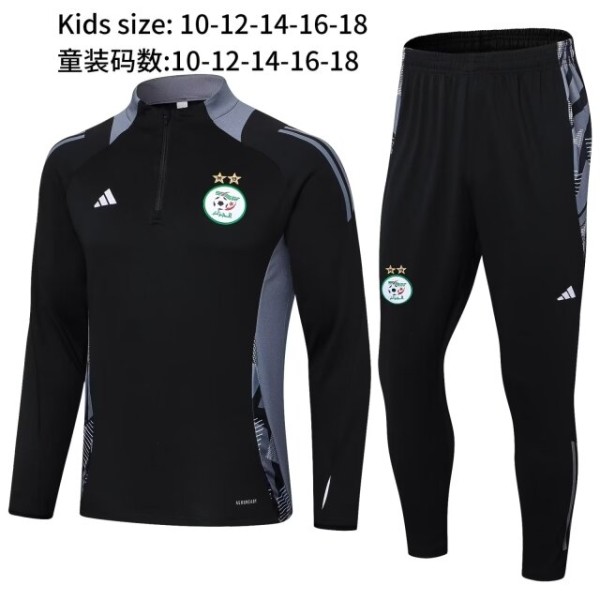 24-25 Algeria High Quality Kids Half Pull Tracksuit