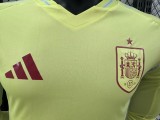 2024 Spain European Cup Away Long sleeves Player Version Soccer Jersey