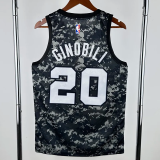 SA Spurs GINOBILI #20 Camouflage color Top Quality Hot Pressing NBA Jersey