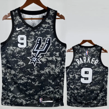 SA Spurs PARKER #9 Camouflage color Top Quality Hot Pressing NBA Jersey